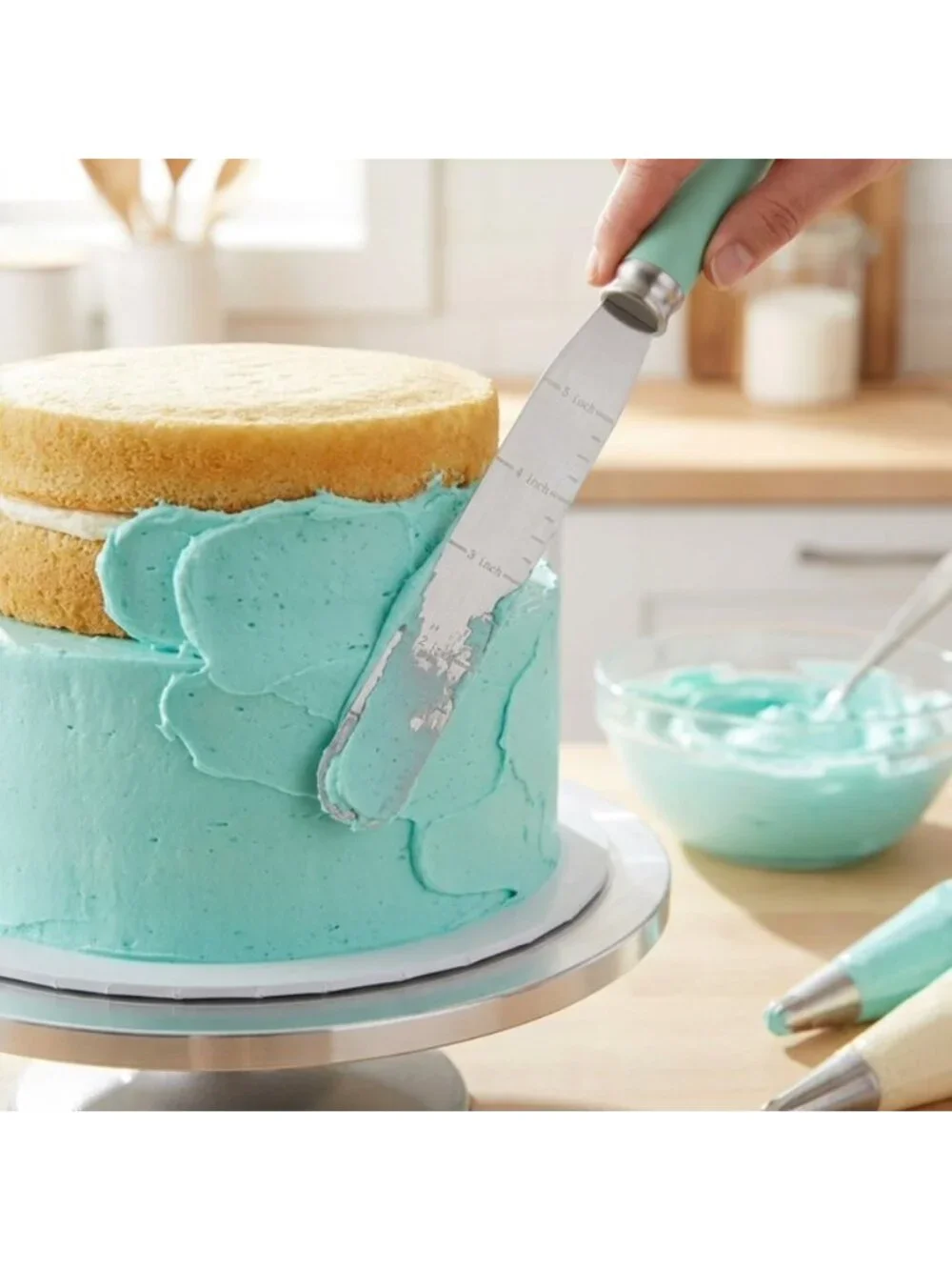 The Pioneer Woman Home Teal Greyed Jade Kitchen Utensils 2 Piece Spreader Set